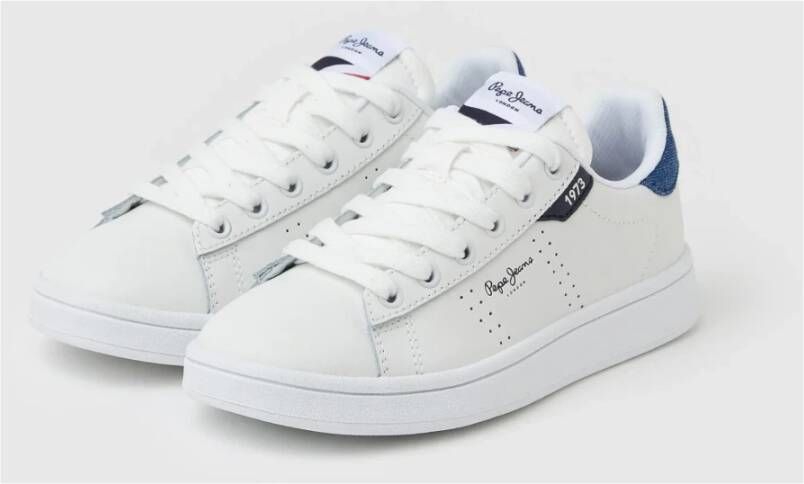 Pepe Jeans Klassieke Leren Sneakers White Heren