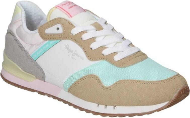 Pepe Jeans Modieuze Sportschoenen Beige Dames