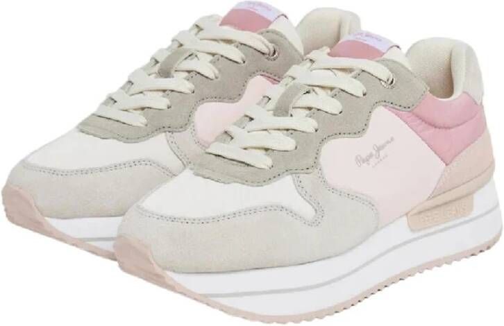 Pepe Jeans Rusper Jelly Sneakers Stijl en Comfort Pink Dames