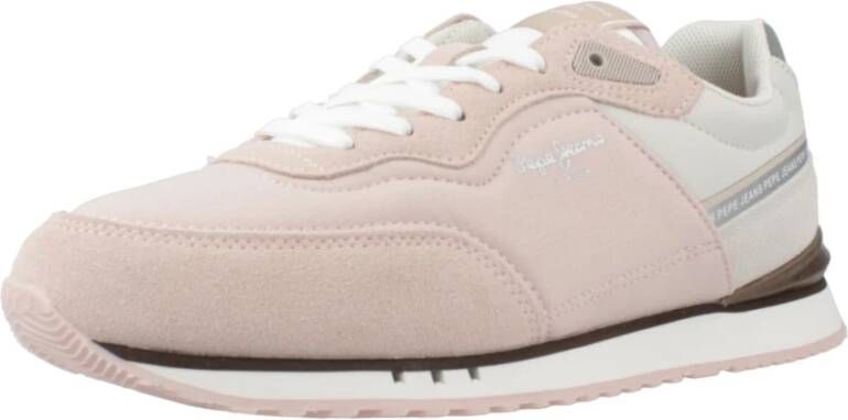 Pepe Jeans Stijlvolle London Seal Sneakers Pink Dames