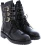 Pertini Dames Croco Lace Up Black Dames - Thumbnail 8