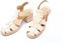 Pertini Beige leren sandalen met zijgesp Beige Dames - Thumbnail 3