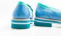 Pertini Blauw Groen Wit Leren Loafer Blue Dames - Thumbnail 4