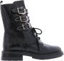 Pertini Dames Croco Lace Up Black Dames - Thumbnail 3