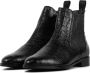 Pertini Enkellaarsjes Dames Laarzen Damesschoenen Leer Crocoprint 31097 Zwart - Thumbnail 6