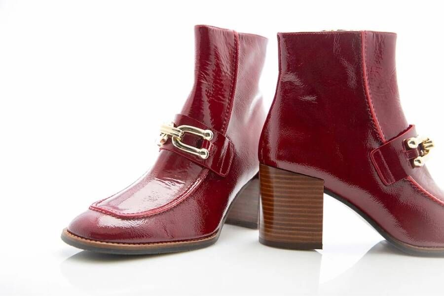 Pertini Rode lakleren Chelsea Boot Red Dames