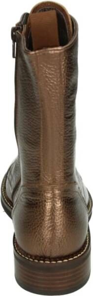 Pertini Sportieve Bronzen Leren Mid-Top Schoenen