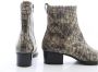 Pertini Taupe Beige Croco Leren Enkellaars Multicolor Dames - Thumbnail 4