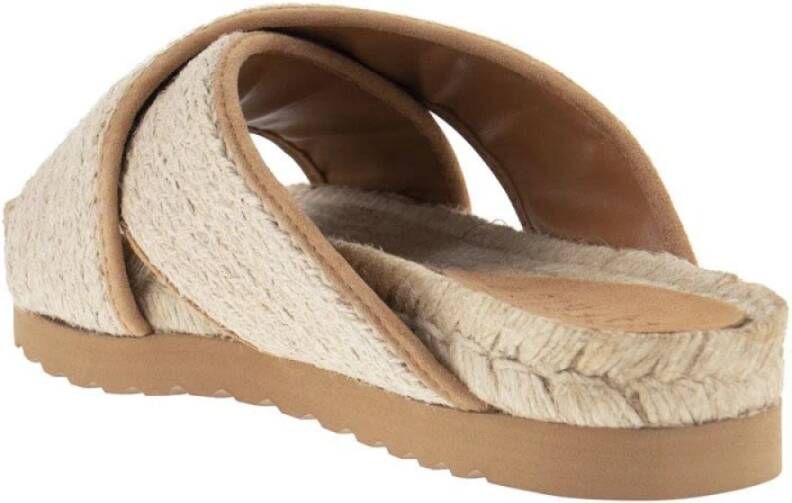 PESERICO Flat Sandals Beige Dames
