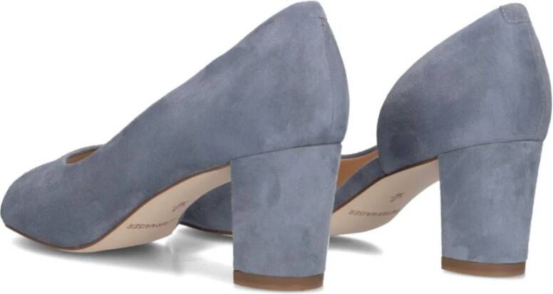 Peter Kaiser Blauwe Suède Blokhak Pumps