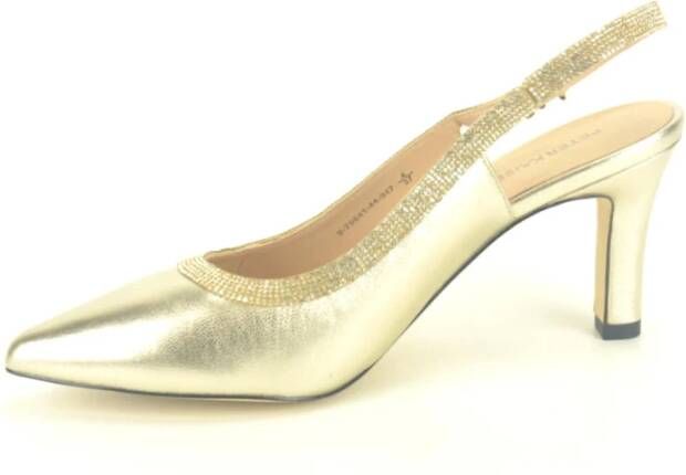 Peter Kaiser Gouden Strass Tip Schoen Accessoire Yellow Dames