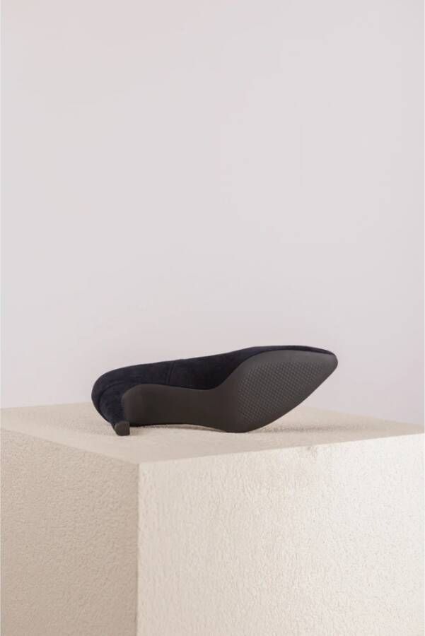 Peter Kaiser Marineblauwe Suède Pump met Puntneus Blue Dames