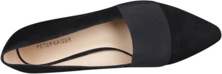 Peter Kaiser Zwarte Suède Elegante Lage Hak Pumps