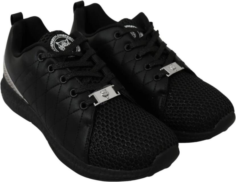 Philipp Plein Casual sneakers met gewatteerd patroon en sleehakken Zwart Dames