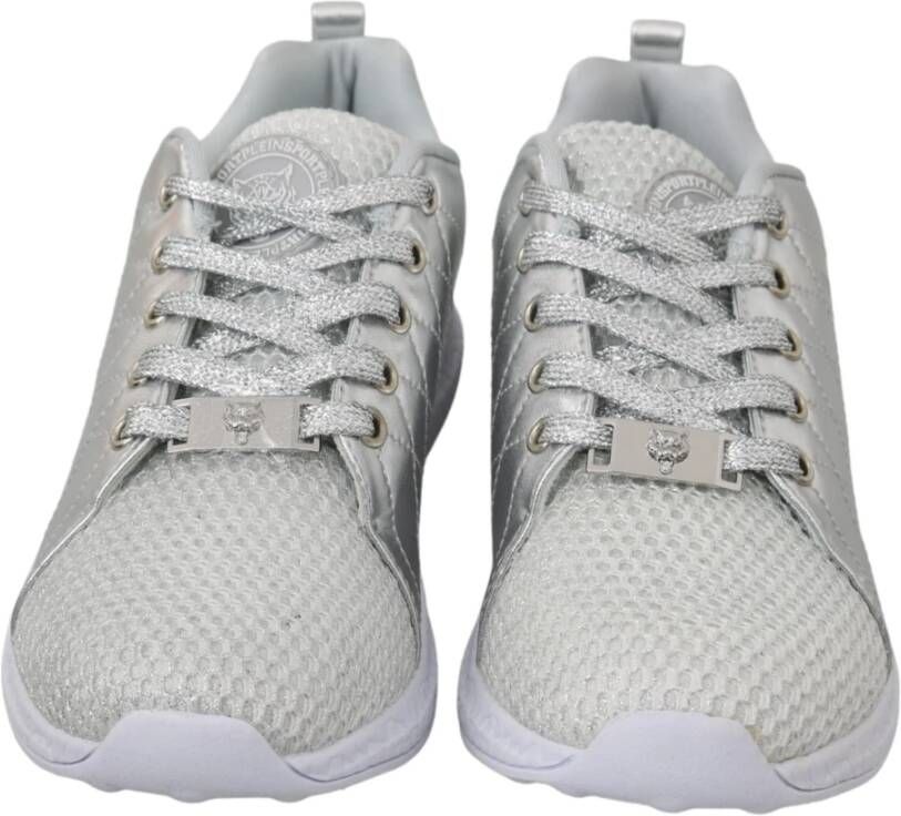 Philipp Plein Elegante zilveren sneakers voor trendsetters Gray Heren