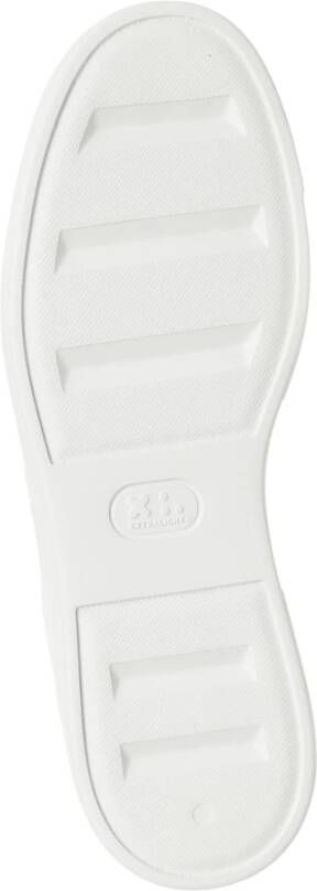 Philipp Plein Witte Sneakers met Zwarte Details