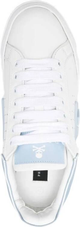 Philipp Plein Lage Sneakers in Zwart Leer