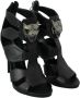 Philipp Plein Lederen hoge hakken vleermuis stiletto schoenen Black Dames - Thumbnail 5