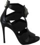 Philipp Plein Lederen hoge hakken vleermuis stiletto schoenen Black Dames - Thumbnail 7