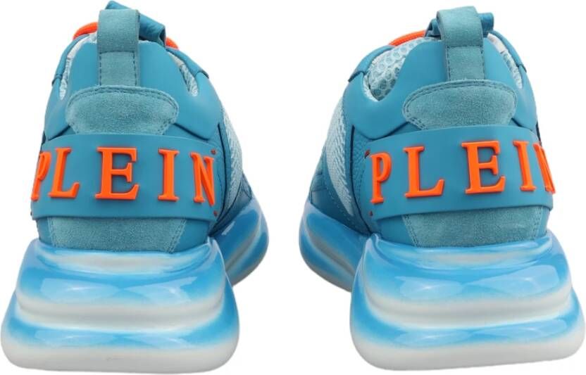 Philipp Plein Leren Sneakers Art. Aaas MSC 3266 Ple010N Blauw Heren