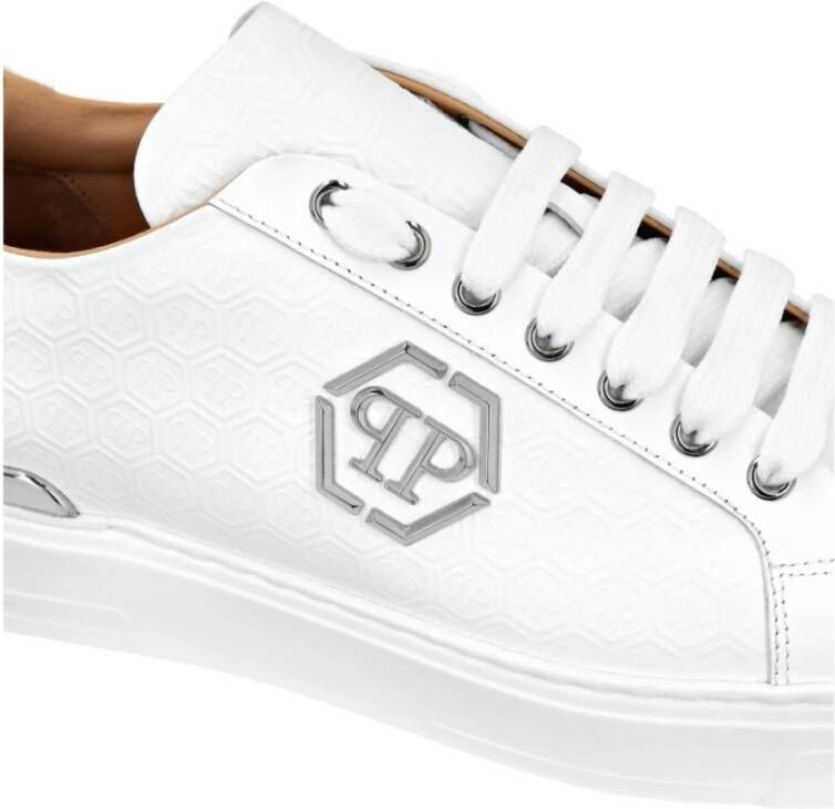Philipp Plein Monogram Low-Top Witte Sneakers