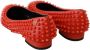 Philipp Plein PHILLIP PLEIN Orange Leather Ballerina WHAT I DO Flats Shoes - Thumbnail 7