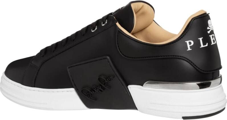 Philipp Plein Effen Vetersluiting Sneakers Zwart Heren