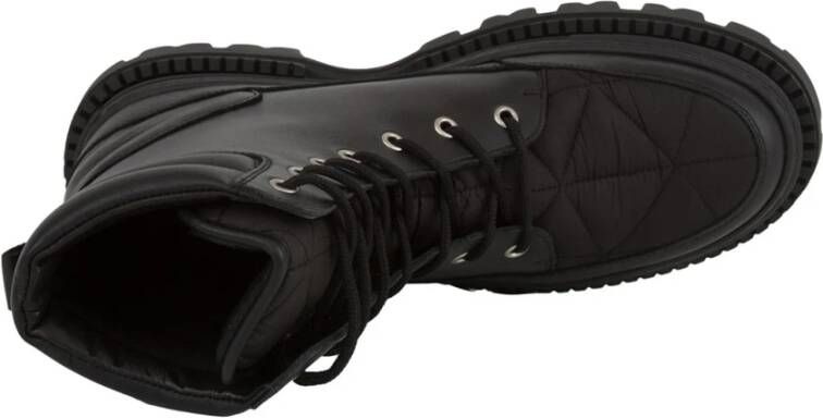 Philipp Plein Platte Zwarte Mid-laarzen
