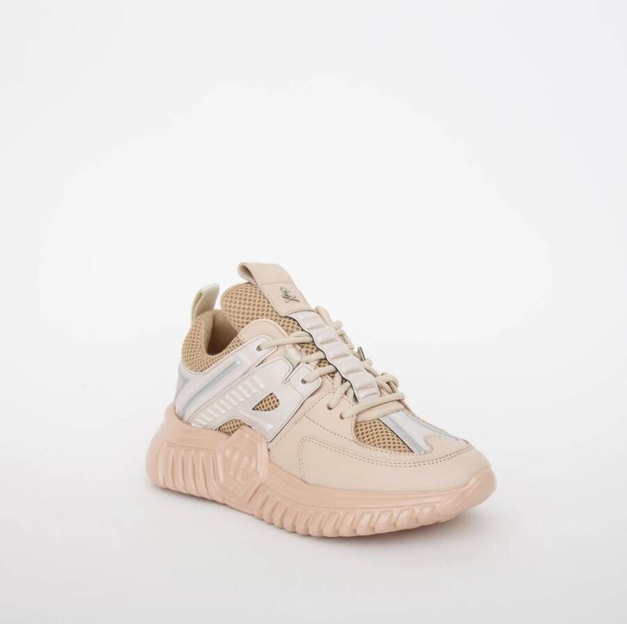 Philipp Plein Stijlvolle Damessneakers Duurzaam en Trendy Beige Dames