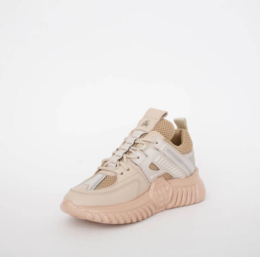 Philipp Plein Stijlvolle Damessneakers Duurzaam en Trendy Beige Dames