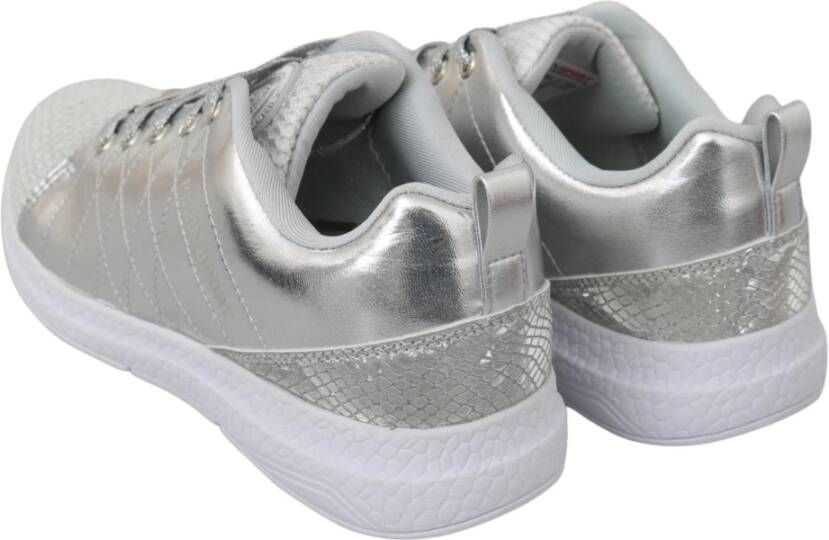 Philipp Plein Modieuze zilveren sneakers Grijs Dames