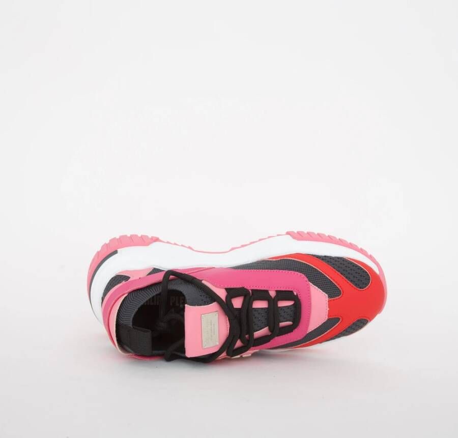 Philipp Plein Stijlvolle Damessneakers Duurzame Materialenmix Roze Dames