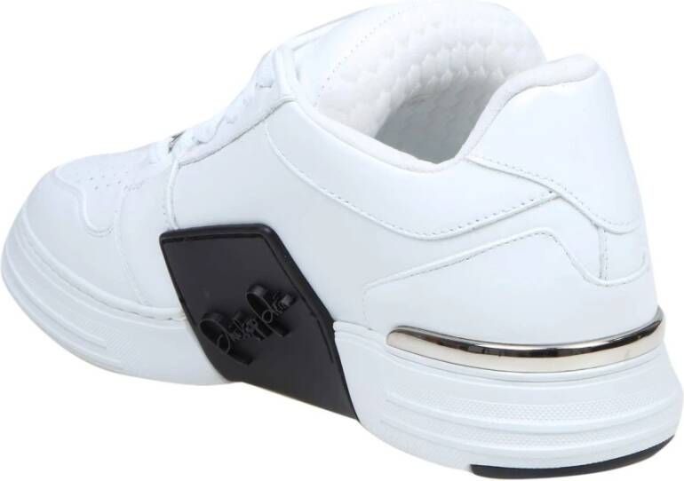 Philipp Plein Wit Leren Hexagon Sneakers Wit Heren