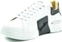 Philipp Plein Witte Sneakers Regular Fit Geschikt voor alle temperaturen 100% Leer White Heren - Thumbnail 9
