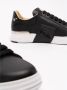 Philipp Plein Zwarte Leren Lo-Top Hexagon Sneakers Zwart Heren - Thumbnail 3