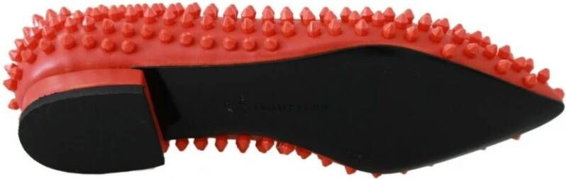 Philipp Plein Studded Ballerina Flats in Rood Red Dames