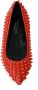 Philipp Plein PHILLIP PLEIN Orange Leather Ballerina WHAT I DO Flats Shoes - Thumbnail 7