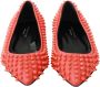 Philipp Plein PHILLIP PLEIN Orange Leather Ballerina WHAT I DO Flats Shoes - Thumbnail 8