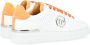 Philipp Plein Wit en Oranje Geperforeerde Leren Sneakers White Heren - Thumbnail 5
