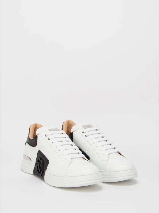 Philipp Plein Witte Hexagon Low-Top Sneakers Wit Heren