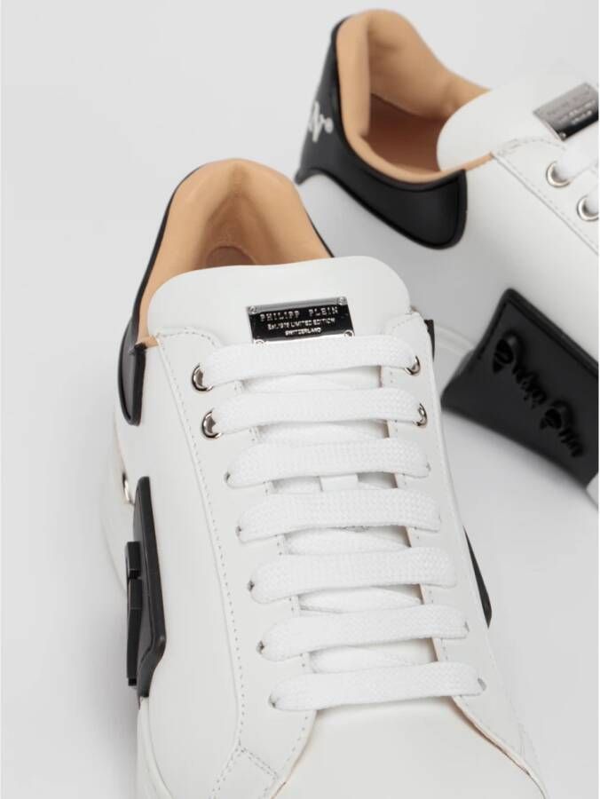 Philipp Plein Witte Hexagon Low-Top Sneakers Wit Heren