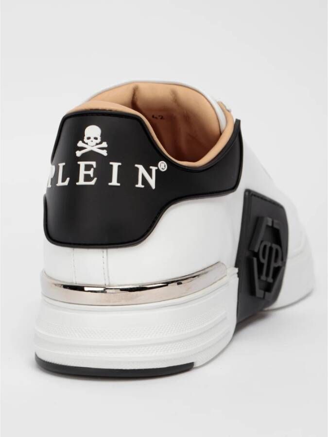 Philipp Plein Witte Hexagon Low-Top Sneakers Wit Heren