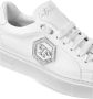 Philipp Plein Witte Juweel Monogram Leren Sneakers - Thumbnail 2