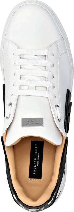 Philipp Plein Witte Platte Sneakers Hexagon Phantom Kicks Wit Heren