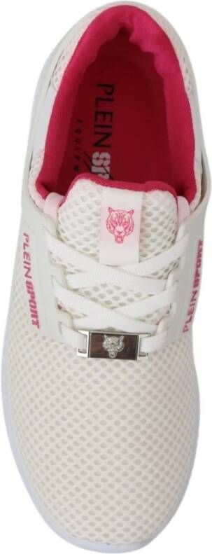 Philipp Plein Witte Roze Polyester Becky Sneakers Wit Heren