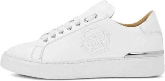 Philipp Plein Witte Veterschoenen met Rubberen Zool White Heren