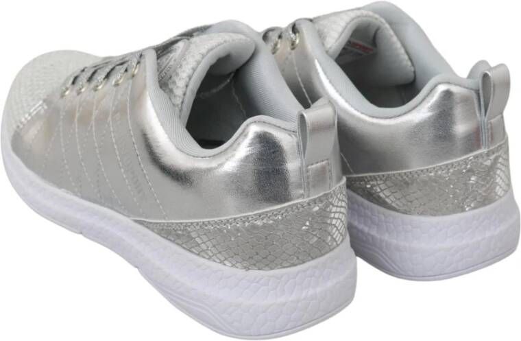 Philipp Plein Zilveren Gewatteerde Sneakers