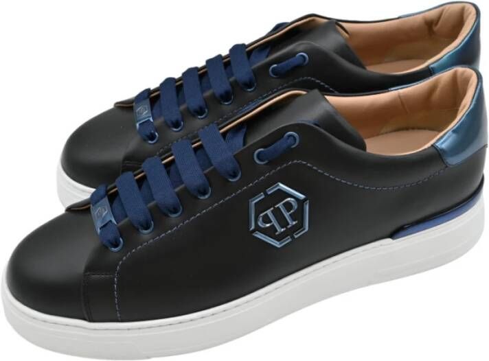 Philipp Plein Zwart Blauw Metalen Sneakers Multicolor Heren
