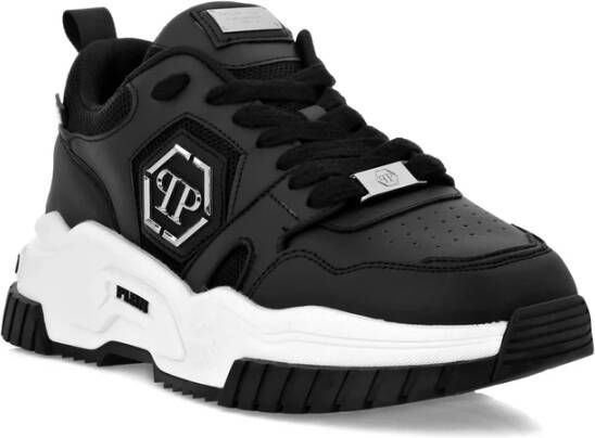 Philipp Plein Zwarte Chunky Sneakers met Hexagon Logo