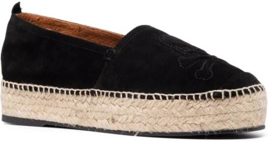 Philipp Plein Zwarte Espadrilles Casual Flats met Skull Black Dames